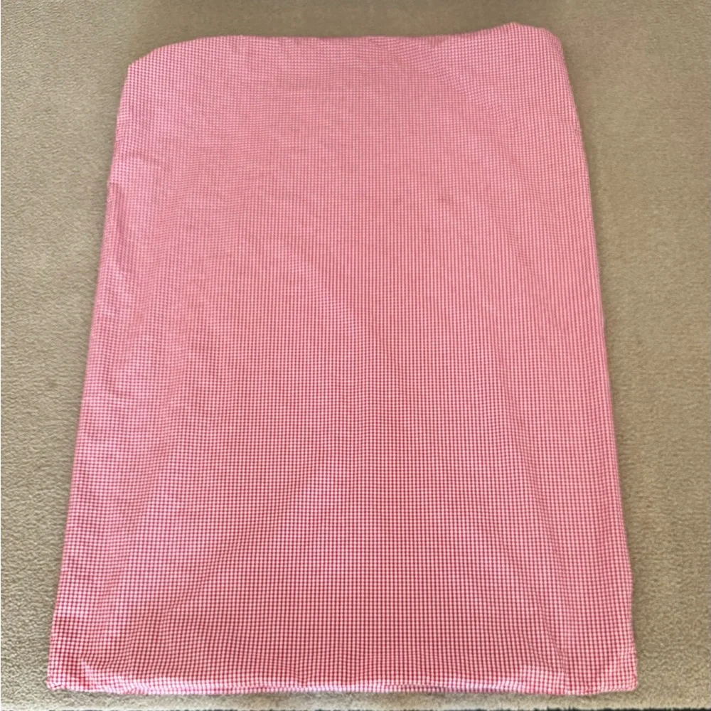 Pottery Barn Kids Red Gingham Duvet Cover EUC Classic Farmhouse